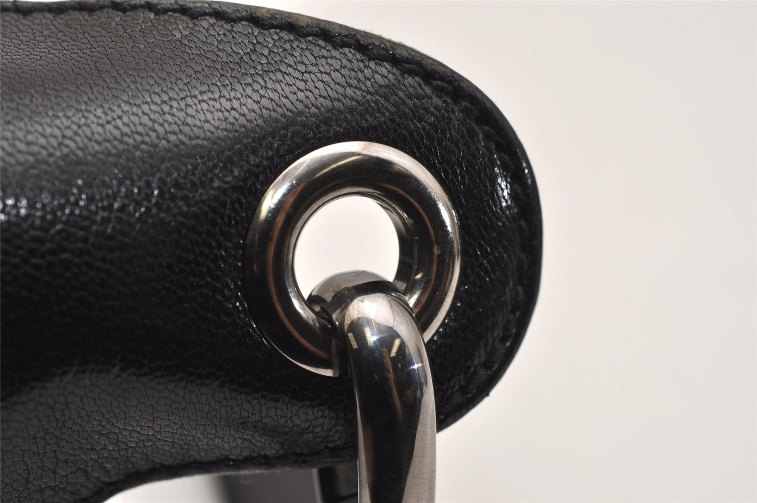 Authentic GUCCI Vintage Shoulder Hand Bag Purse Leather 113024 Black 1386K