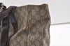 Authentic GUCCI Vintage Shoulder Tote Bag GG PVC Leather 141624 Brown 1387K