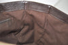 Authentic GUCCI Vintage Shoulder Tote Bag GG PVC Leather 141624 Brown 1387K