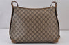 Authentic GUCCI Shoulder Cross Body Bag Purse GG PVC Leather Brown Junk 1388K
