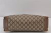 Authentic GUCCI Shoulder Cross Body Bag Purse GG PVC Leather Brown Junk 1388K