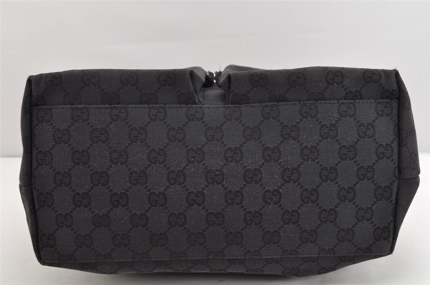 Authentic GUCCI Shoulder Hand Bag Purse GG Canvas Leather 0013380 Black 1389K