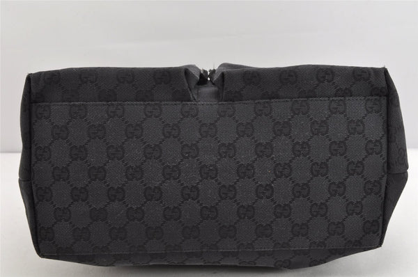 Authentic GUCCI Shoulder Hand Bag Purse GG Canvas Leather 0013380 Black 1389K