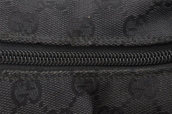 Authentic GUCCI Shoulder Hand Bag Purse GG Canvas Leather 0013380 Black 1389K
