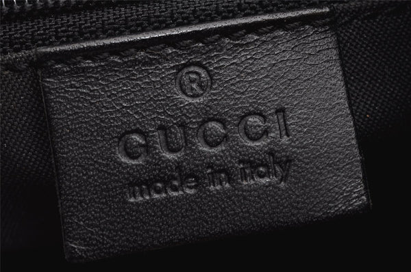 Authentic GUCCI Shoulder Hand Bag Purse GG Canvas Leather 0013380 Black 1389K