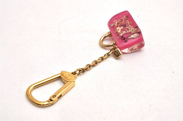 Authentic Louis Vuitton Porte Cles Speedy Unclusion Key Charm M65024 Pink 1390J