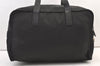Authentic PRADA Vintage Nylon Leather Boston Hand Bag Black 1390K