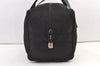 Authentic PRADA Vintage Nylon Leather Boston Hand Bag Black 1390K