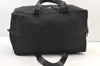 Authentic PRADA Vintage Nylon Leather Boston Hand Bag Black 1390K