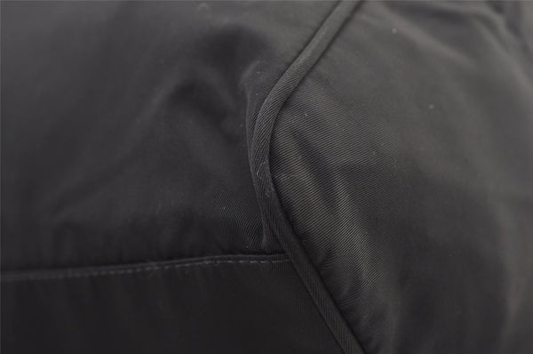 Authentic PRADA Vintage Nylon Leather Boston Hand Bag Black 1390K
