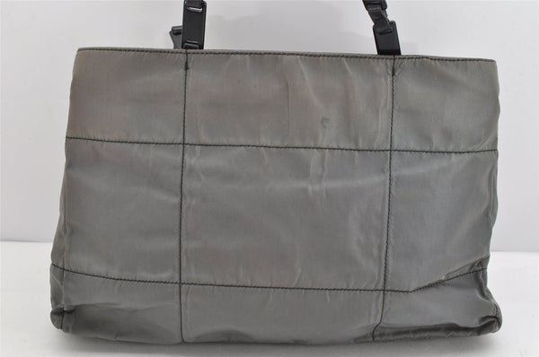 Authentic PRADA Vintage Nylon Leather Shoulder Hand Bag Gray Junk 1391K