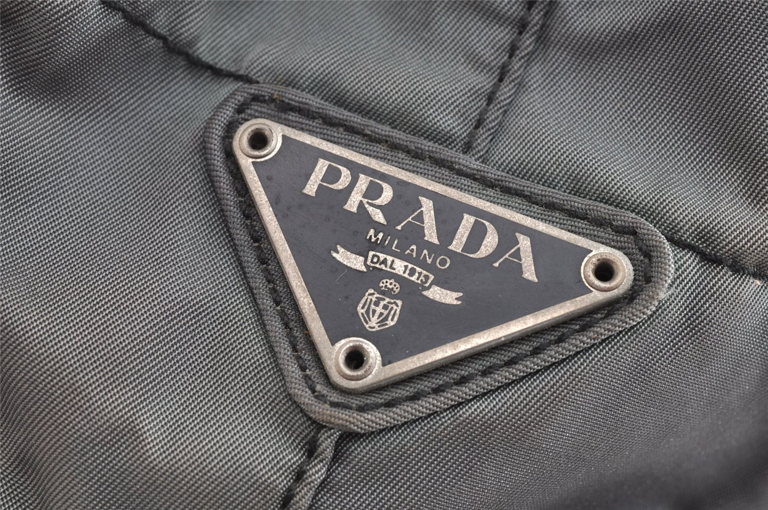 Authentic PRADA Vintage Nylon Leather Shoulder Hand Bag Gray Junk 1391K