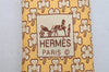 Authentic HERMES Vintage Tie Necktie Clover Pattern Silk 5005EA Yellow 1392I