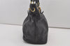 Authentic PRADA Vintage Leather 2Way Shoulder Tote Bag Black 1392J