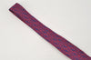 Authentic HERMES Tie Necktie Mors deux Chain Pattern Silk 7192UA Navy Red 1394I