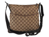 Authentic GUCCI Shoulder Cross Body Bag GG Canvas Leather 145857 Brown 1398K