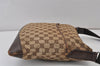 Authentic GUCCI Shoulder Cross Body Bag GG Canvas Leather 145857 Brown 1398K