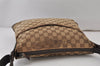 Authentic GUCCI Shoulder Cross Body Bag GG Canvas Leather 145857 Brown 1398K
