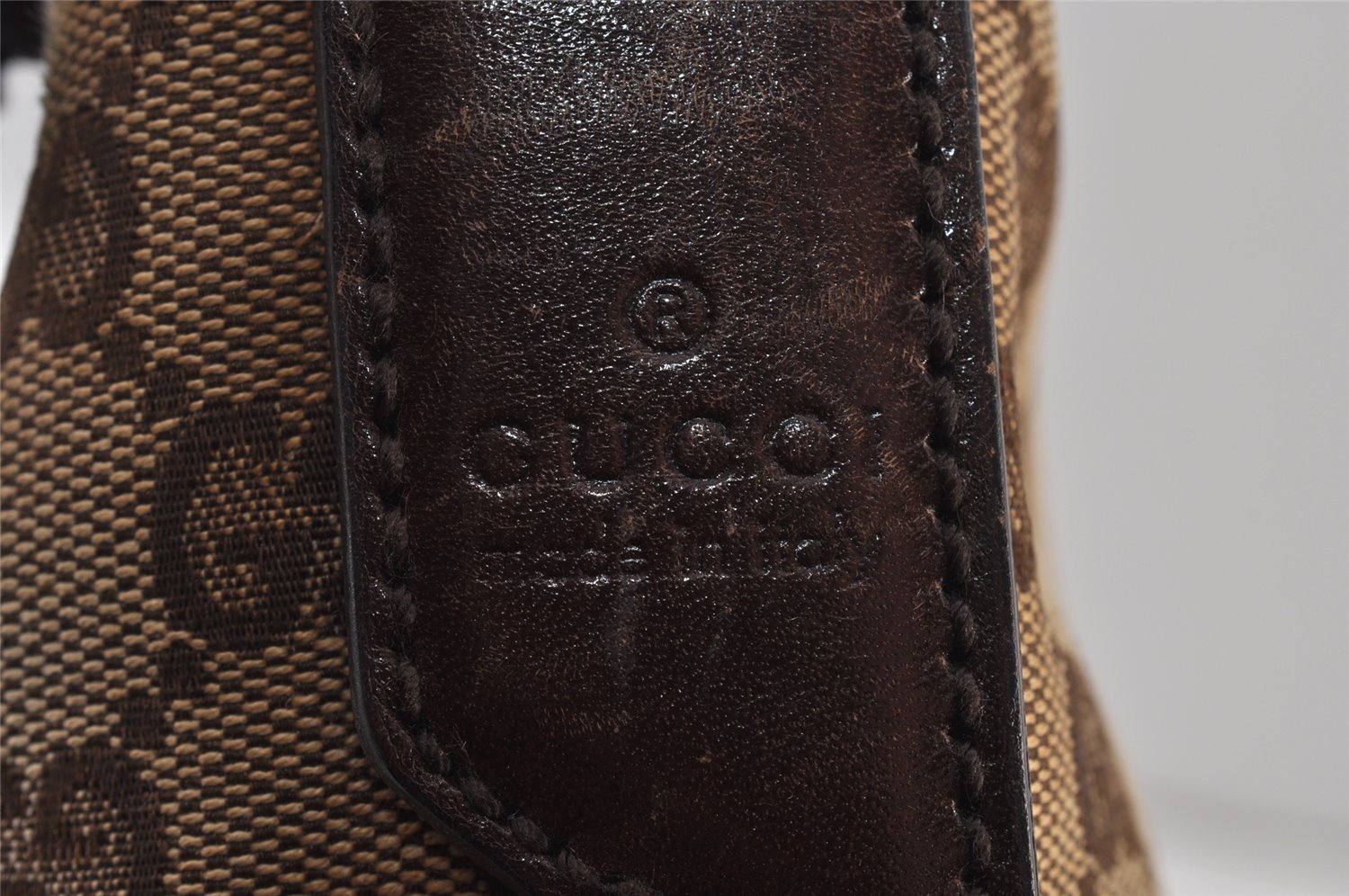 Authentic GUCCI Shoulder Cross Body Bag GG Canvas Leather 145857 Brown 1398K