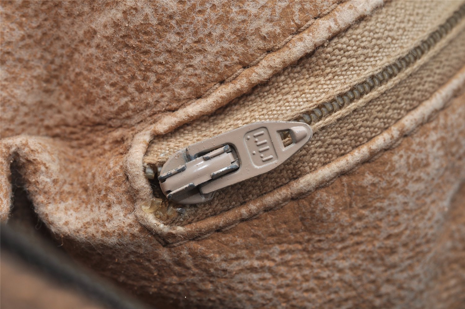 Authentic GUCCI Vintage GG Plus Hand Boston Bag GG PVC Leather Brown Junk 1399K