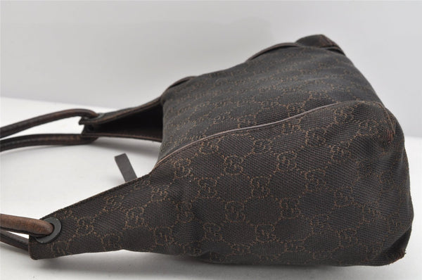 Authentic GUCCI Shoulder Hand Bag Purse GG Canvas Leather 101333 Brown 1400K