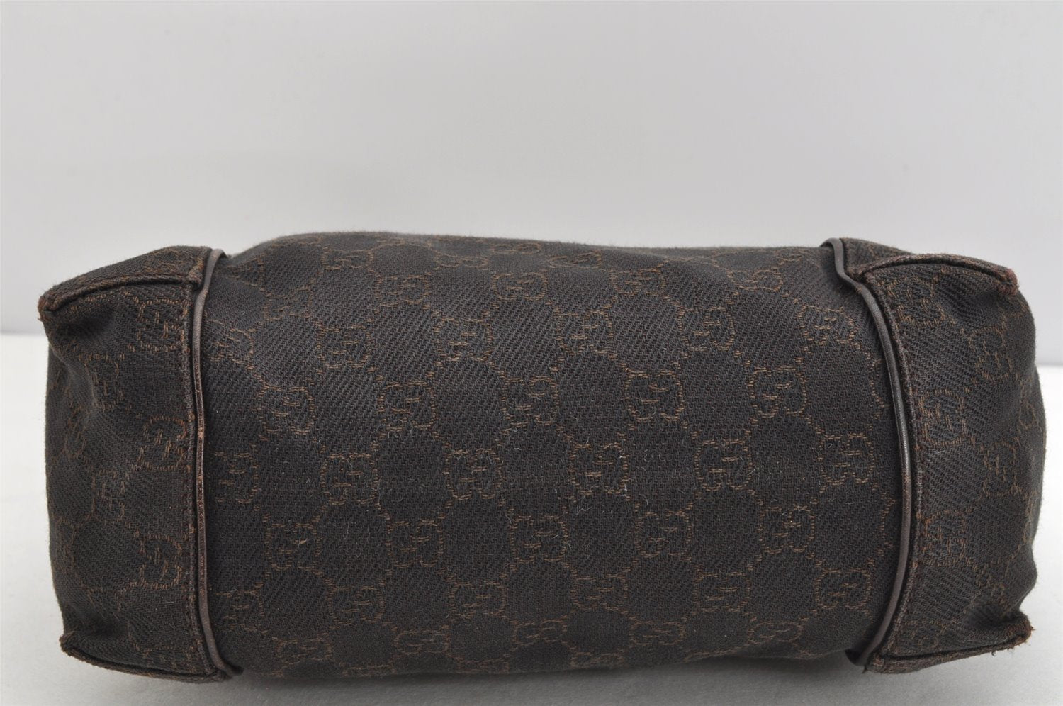 Authentic GUCCI Shoulder Hand Bag Purse GG Canvas Leather 101333 Brown 1400K
