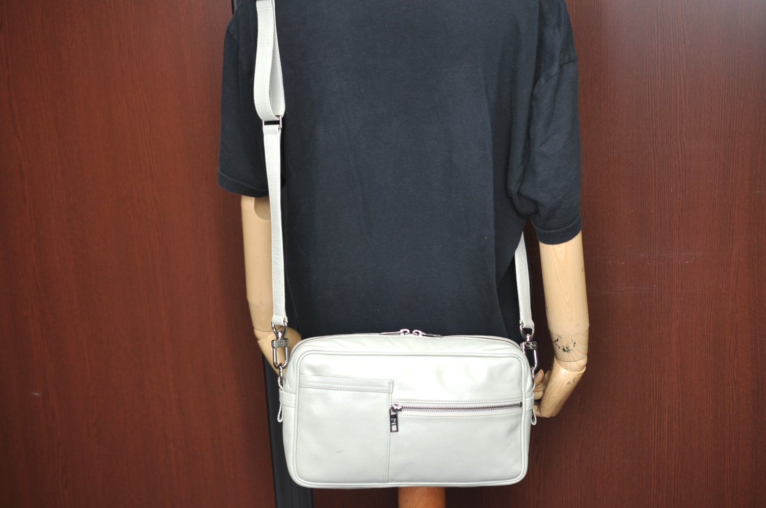 Authentic Louis Vuitton Monogram Defile Irvington Shoulder Bag M92356 Gray 1401H