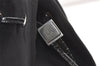 Authentic GUCCI Drawstring Hand Bag Purse Nylon Enamel Black 1401K
