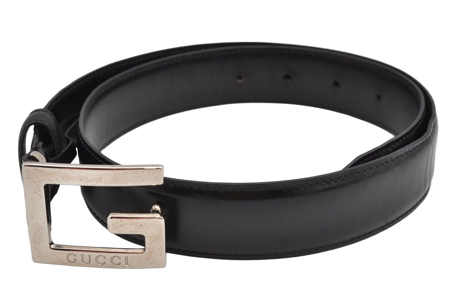 Authentic GUCCI Vintage Belt Leather Size 70cm 27.6
