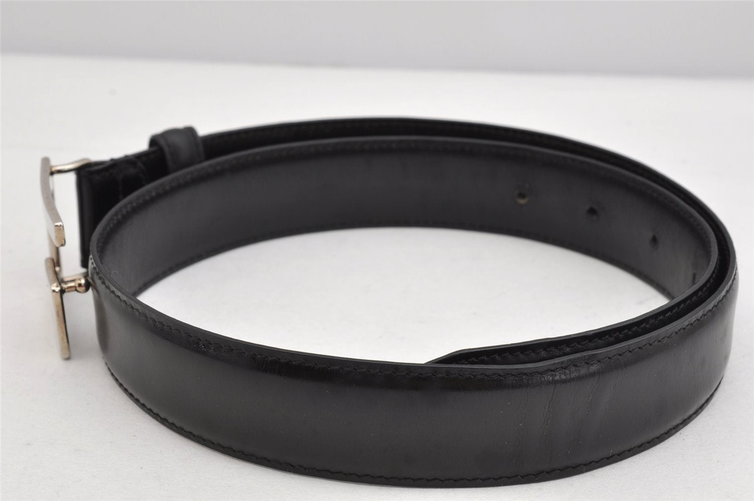 Authentic GUCCI Vintage Belt Leather Size 70cm 27.6
