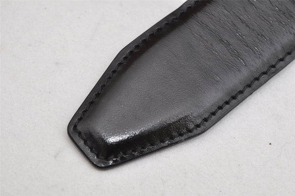 Authentic GUCCI Vintage Belt Leather Size 70cm 27.6" Black 1402K