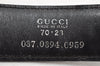 Authentic GUCCI Vintage Belt Leather Size 70cm 27.6" Black 1402K