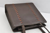 Authentic YVES SAINT LAURENT Vintage Shoulder Tote Bag Leather Brown 1403K