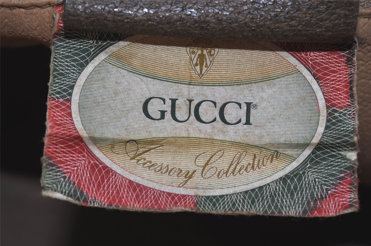 Authentic GUCCI Vintage Clutch Hand Bag Purse GG PVC Leather Brown 1404I