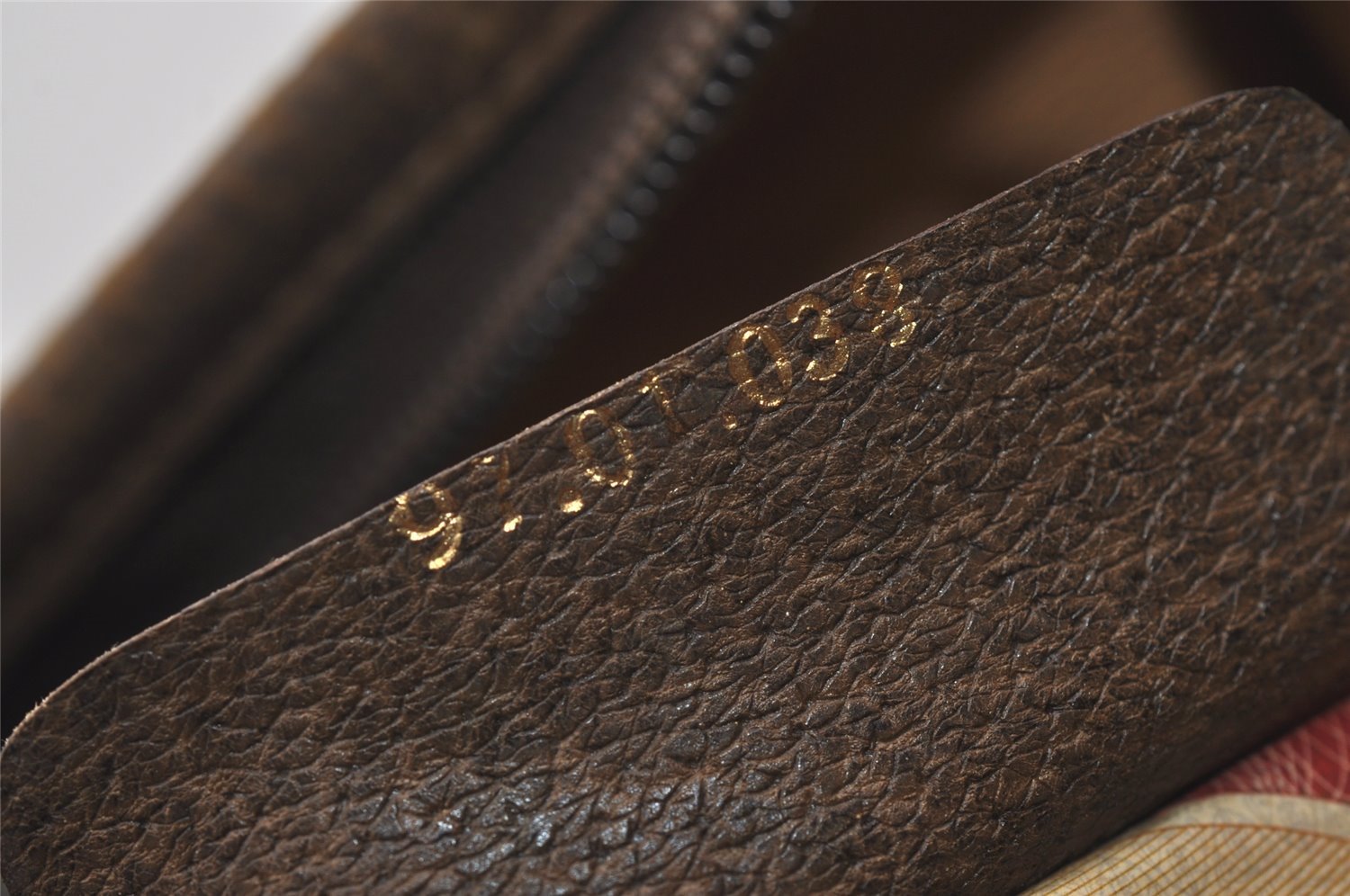 Authentic GUCCI Vintage Clutch Hand Bag Purse GG PVC Leather Brown 1404I