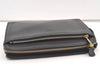 Authentic BALENCIAGA Vintage Clutch Hand Bag Purse Leather Black 1404K