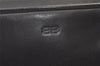 Authentic BALENCIAGA Vintage Clutch Hand Bag Purse Leather Black 1404K