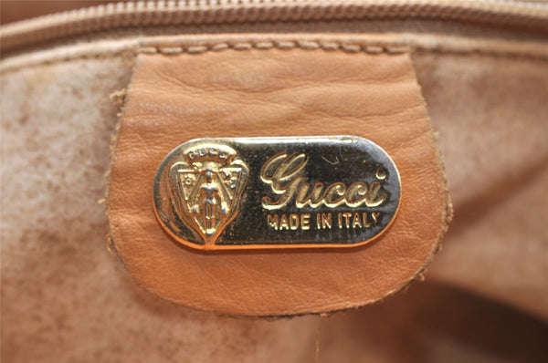 Authentic GUCCI Vintage Micro GG PVC Leather Shoulder Bag Brown 1405I