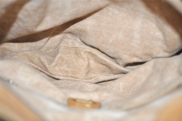 Authentic GUCCI Vintage Micro GG PVC Leather Shoulder Bag Brown 1405I