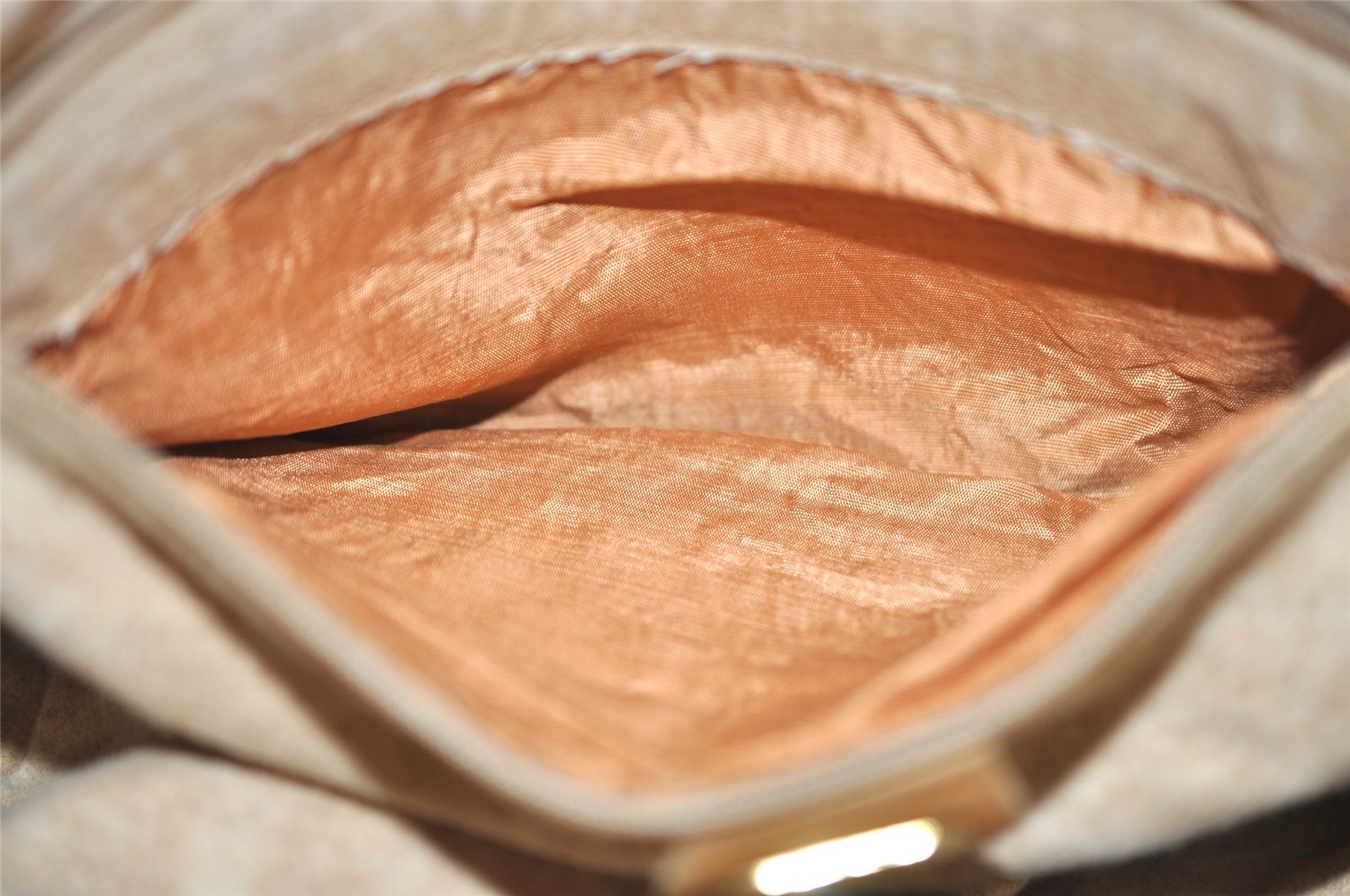 Authentic GUCCI Vintage Micro GG PVC Leather Shoulder Bag Brown 1405I