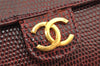 Authentic CHANEL Vintage Leather CoCo Mark Shoulder Bag Purse Bordeaux Red 1405K