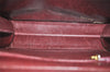 Authentic CHANEL Vintage Leather CoCo Mark Shoulder Bag Purse Bordeaux Red 1405K