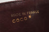 Authentic CHANEL Vintage Leather CoCo Mark Shoulder Bag Purse Bordeaux Red 1405K