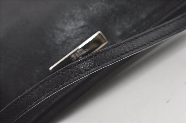 Authentic GUCCI Vintage Hand Bag Pouch Purse Leather 0391103 Black 1406I