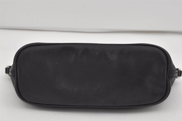 Authentic GUCCI Vintage Hand Bag Pouch Purse Leather 0391103 Black 1406I