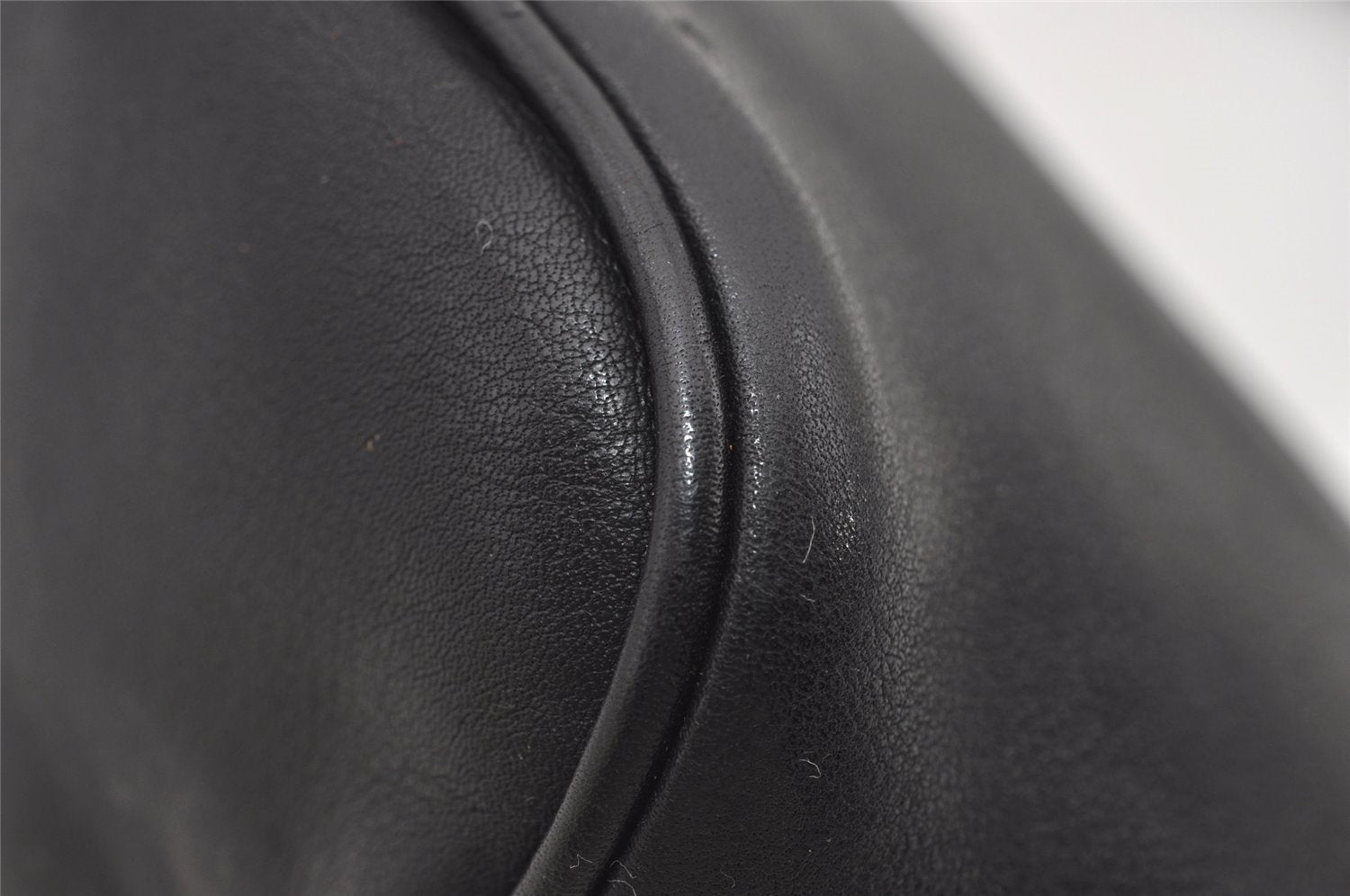 Authentic GUCCI Vintage Hand Bag Pouch Purse Leather 0391103 Black 1406I