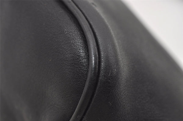 Authentic GUCCI Vintage Hand Bag Pouch Purse Leather 0391103 Black 1406I