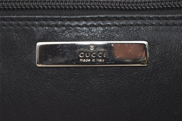 Authentic GUCCI Vintage Hand Bag Pouch Purse Leather 0391103 Black 1406I