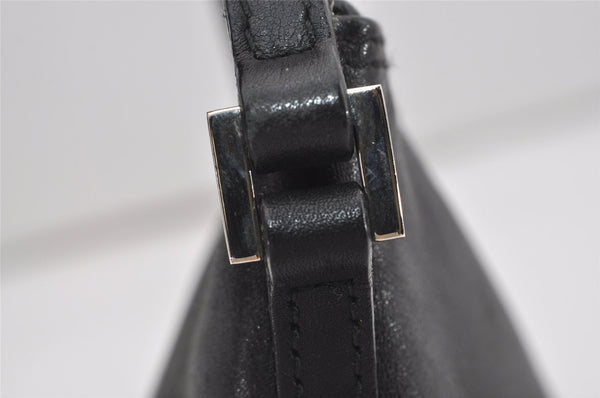 Authentic GUCCI Vintage Hand Bag Pouch Purse Leather 0391103 Black 1406I