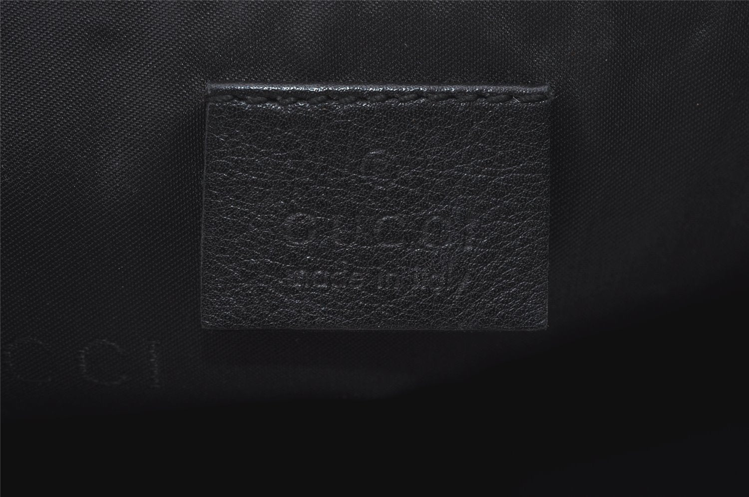 Authentic GUCCI Vintage Hand Bag Pouch Purse Leather 0391103 Black 1406I